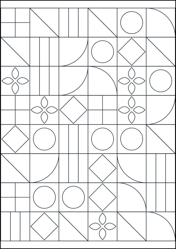 Ausmalbild Geometrisches Muster zum Ausmalen #766