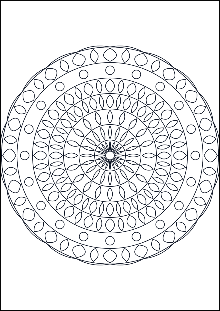 Coloring page Mandala da colorare n. 85