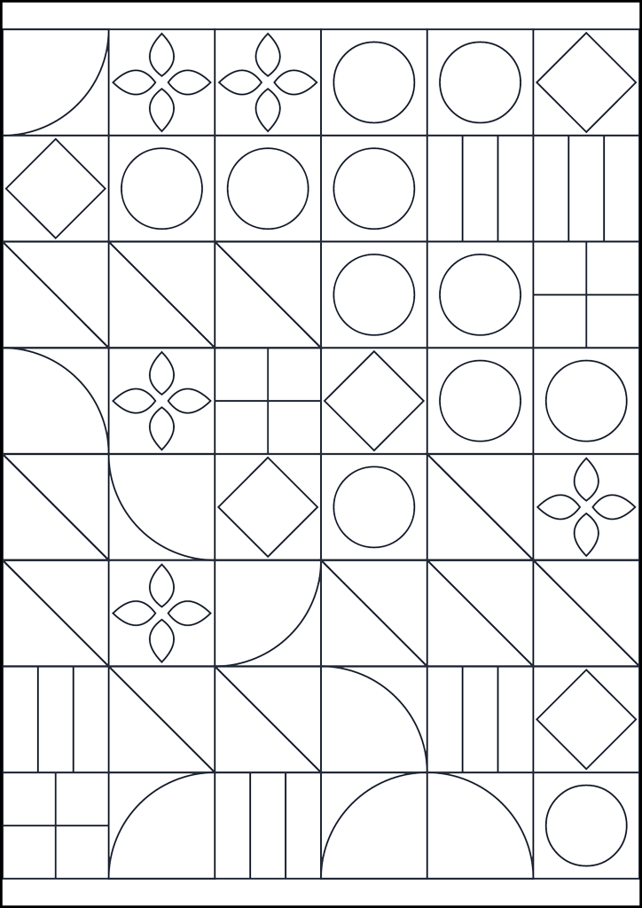 Ausmalbild Geometrisches Muster zum Ausmalen #499