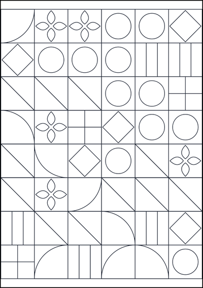Ausmalbild Geometrisches Muster zum Ausmalen #499