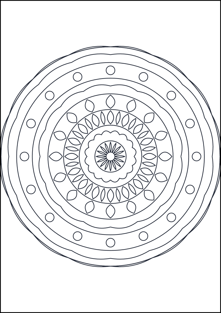 Ausmalbild Mandala zum Ausmalen #380