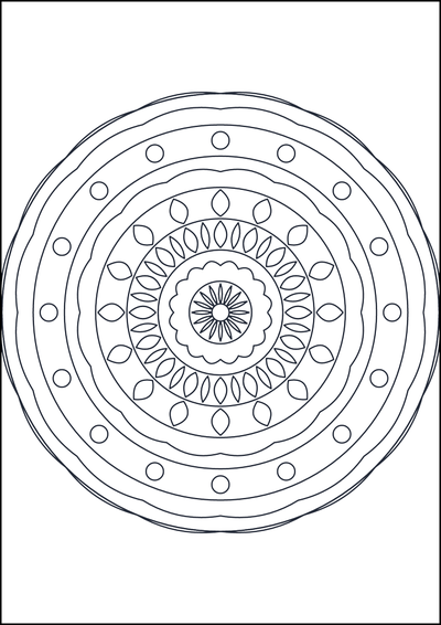 Ausmalbild Mandala zum Ausmalen #380