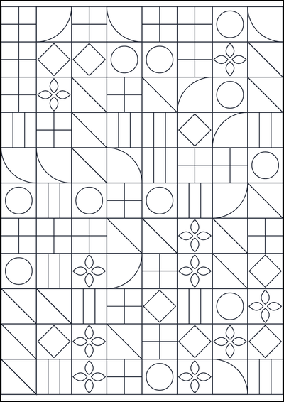 Coloring page Motivo geometrico da colorare #194