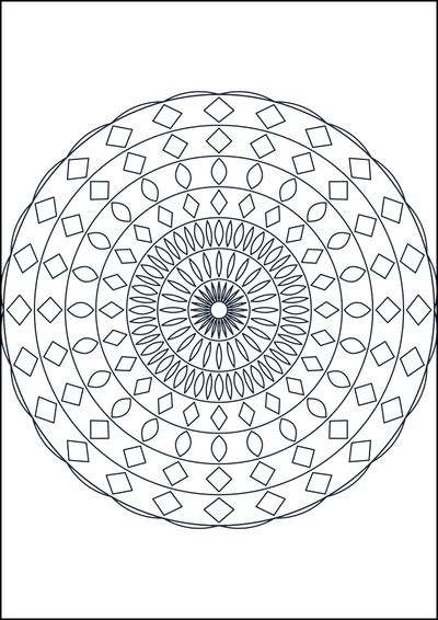 Ausmalbild Mandala zum Ausmalen #602