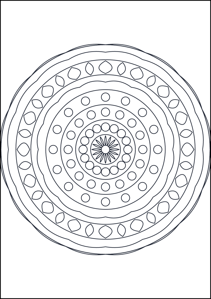 Ausmalbild Mandala zum Ausmalen #766