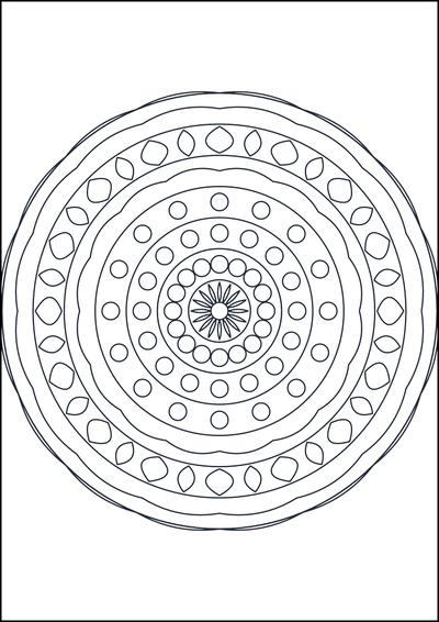Ausmalbild Mandala zum Ausmalen #766