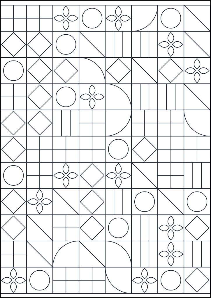 Ausmalbild Geometrisches Muster zum Ausmalen #760