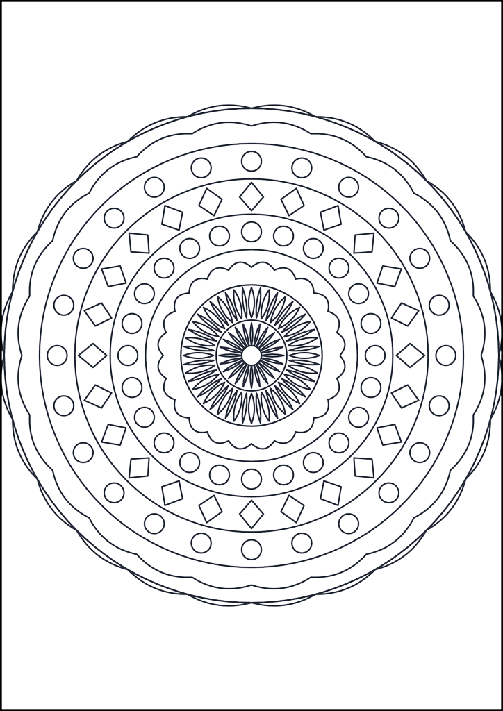 Coloring page Mandala da colorare #357