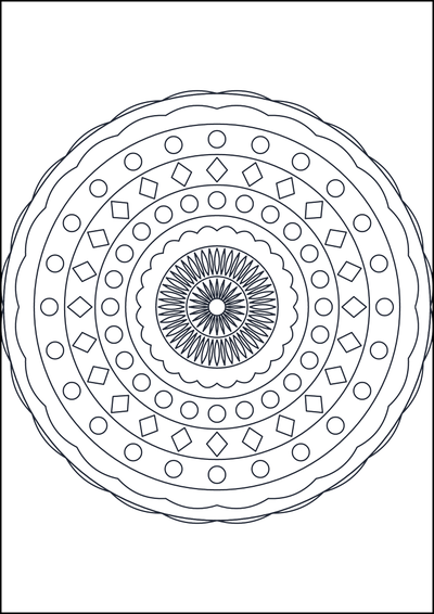 Coloring page Coloring mandala #357