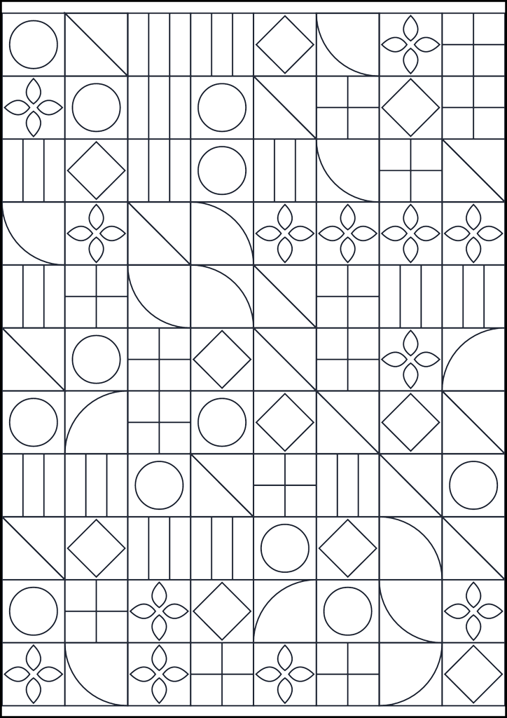 Ausmalbild Geometrisches Muster zum Ausmalen #657