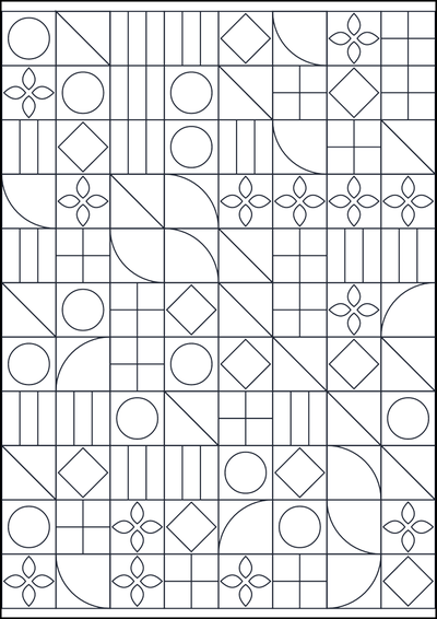 Ausmalbild Geometrisches Muster zum Ausmalen #657