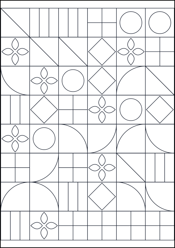 Ausmalbild Geometrisches Muster zum Ausmalen #527