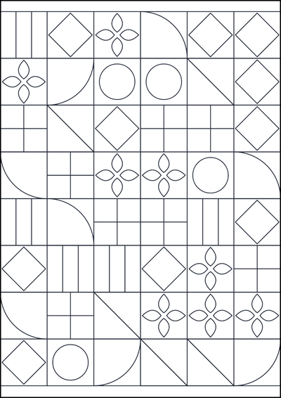 Ausmalbild Geometrisches Muster zum Ausmalen #133