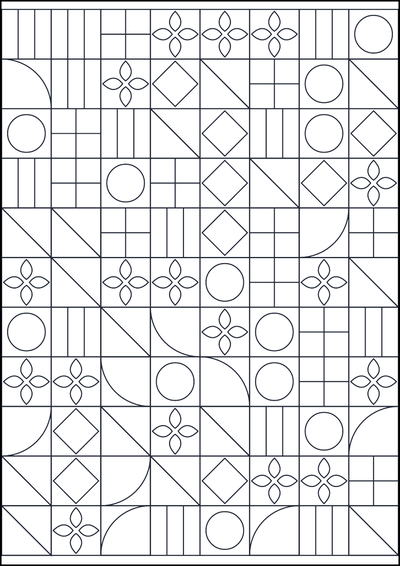 Ausmalbild Geometrisches Muster zum Ausmalen #113