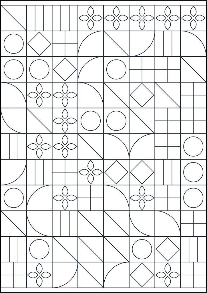 Dibujo para colorear Patrón geométrico para colorear #763