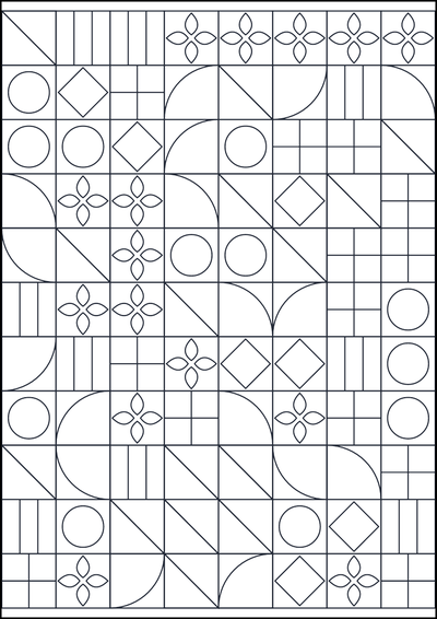 Coloring page Disegno geometrico da colorare #763