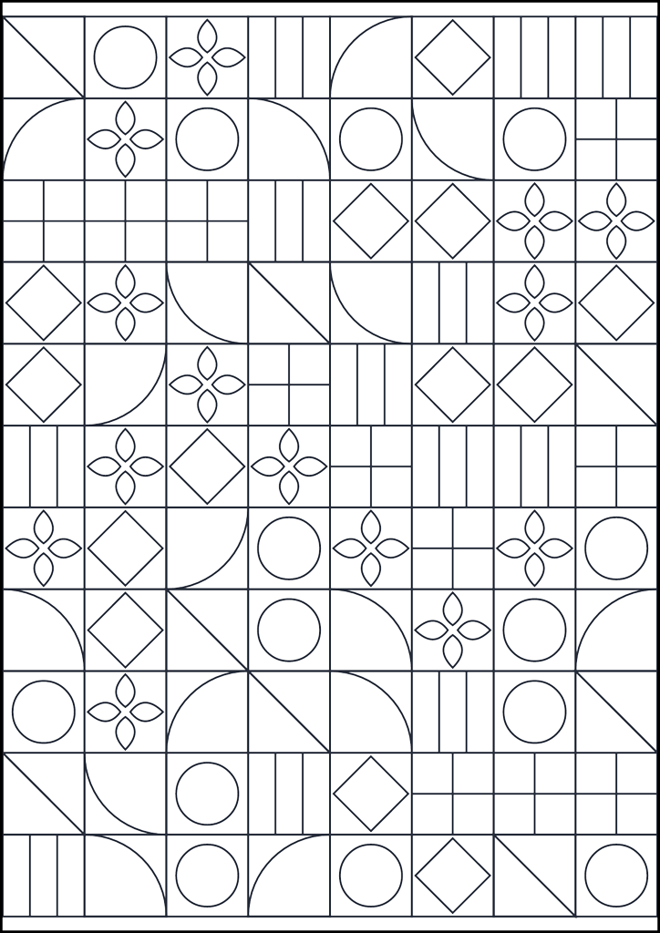 Ausmalbild Geometrisches Muster zum Ausmalen #637