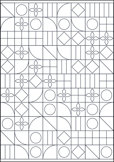 Ausmalbild Geometrisches Muster zum Ausmalen #637