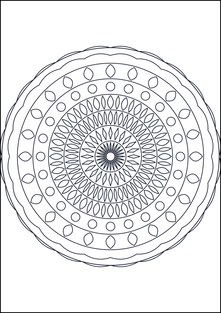Coloring page Mandala da colorare #15