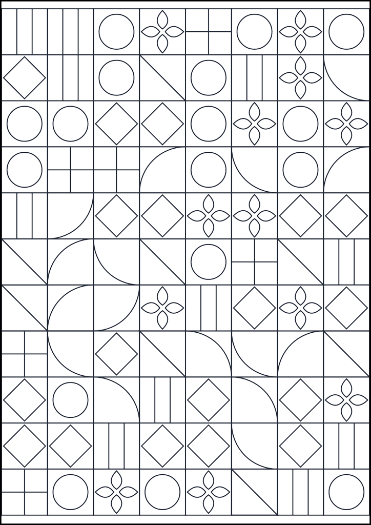 Coloring page Geometric pattern to color #76