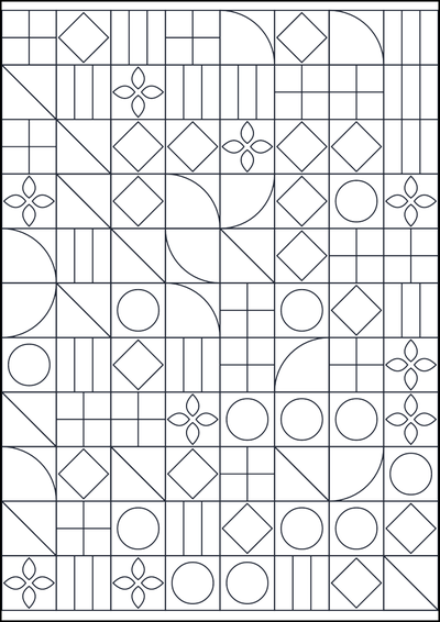 Ausmalbild Geometrisches Muster zum Ausmalen #95