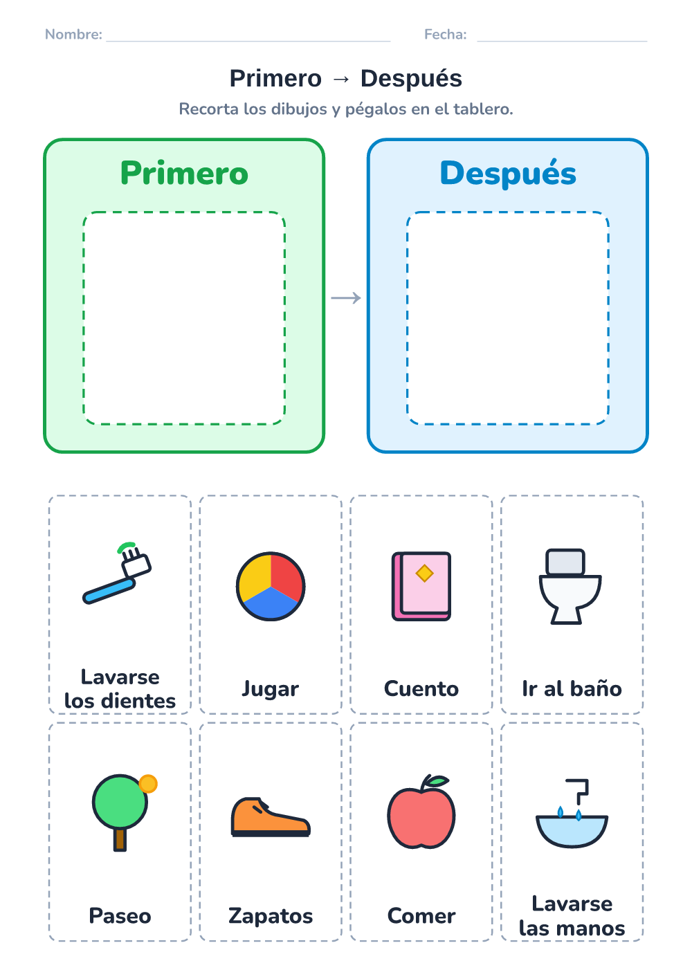 Agenda visual — primero – después (medio, para imprimir)