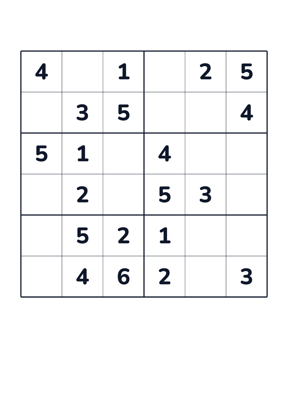 Sudoku für Kinder — mittel #257
