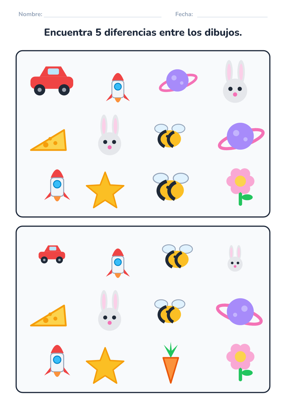 Encuentra las diferencias (medio, para imprimir)
