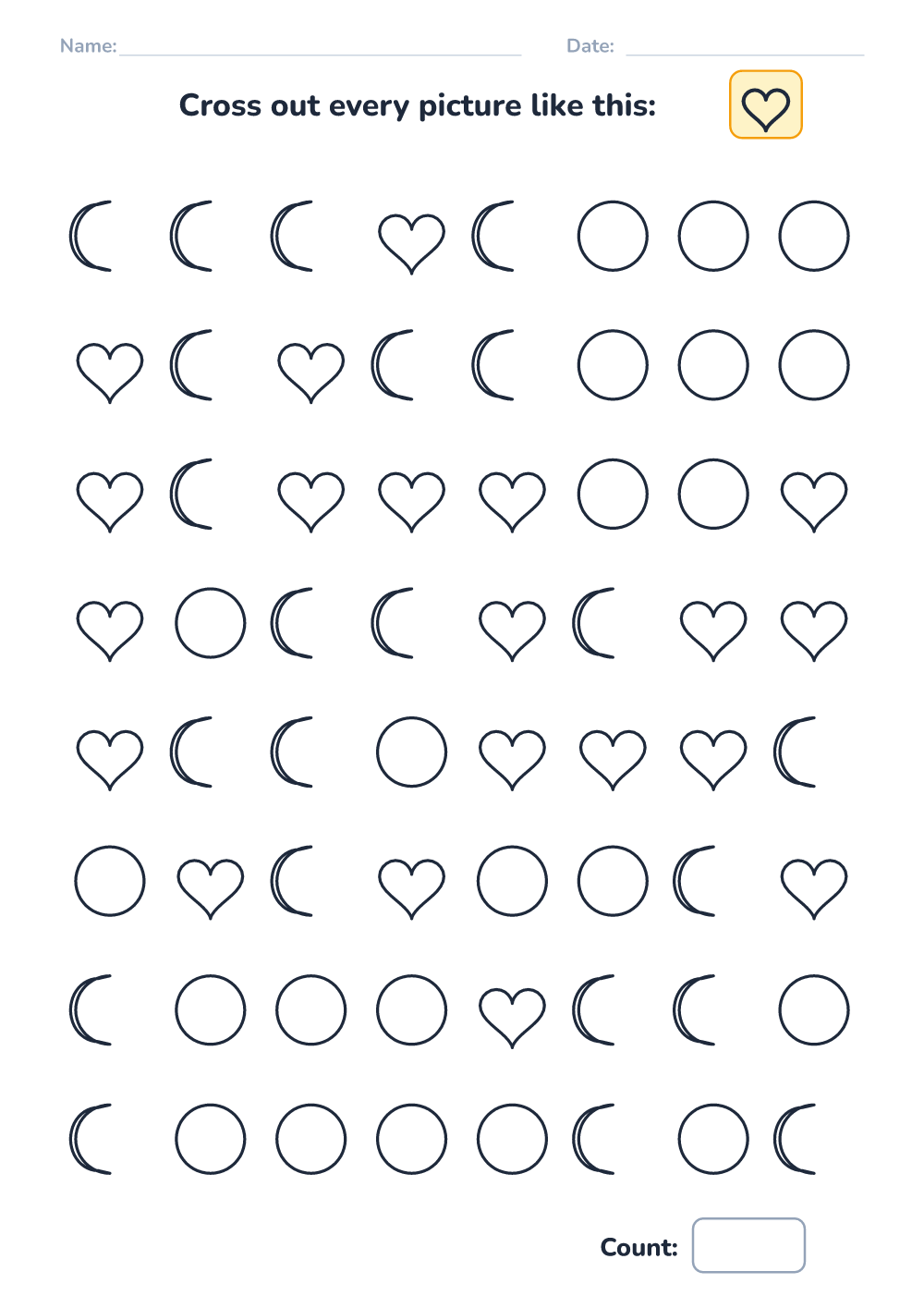Find and cross out (easy, printable)