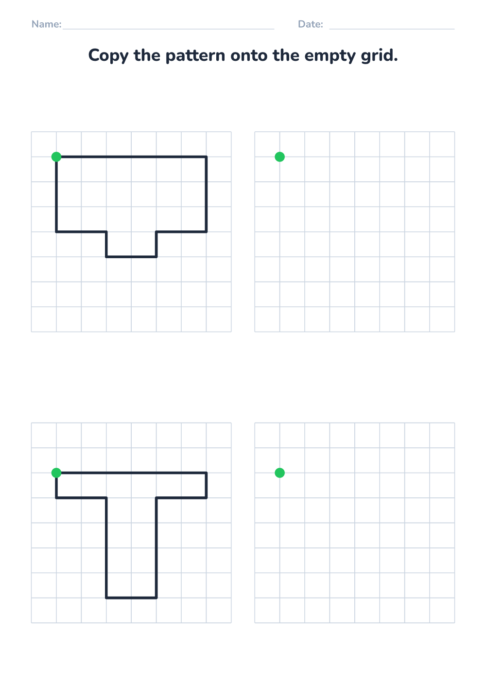 Copy the pattern on the grid