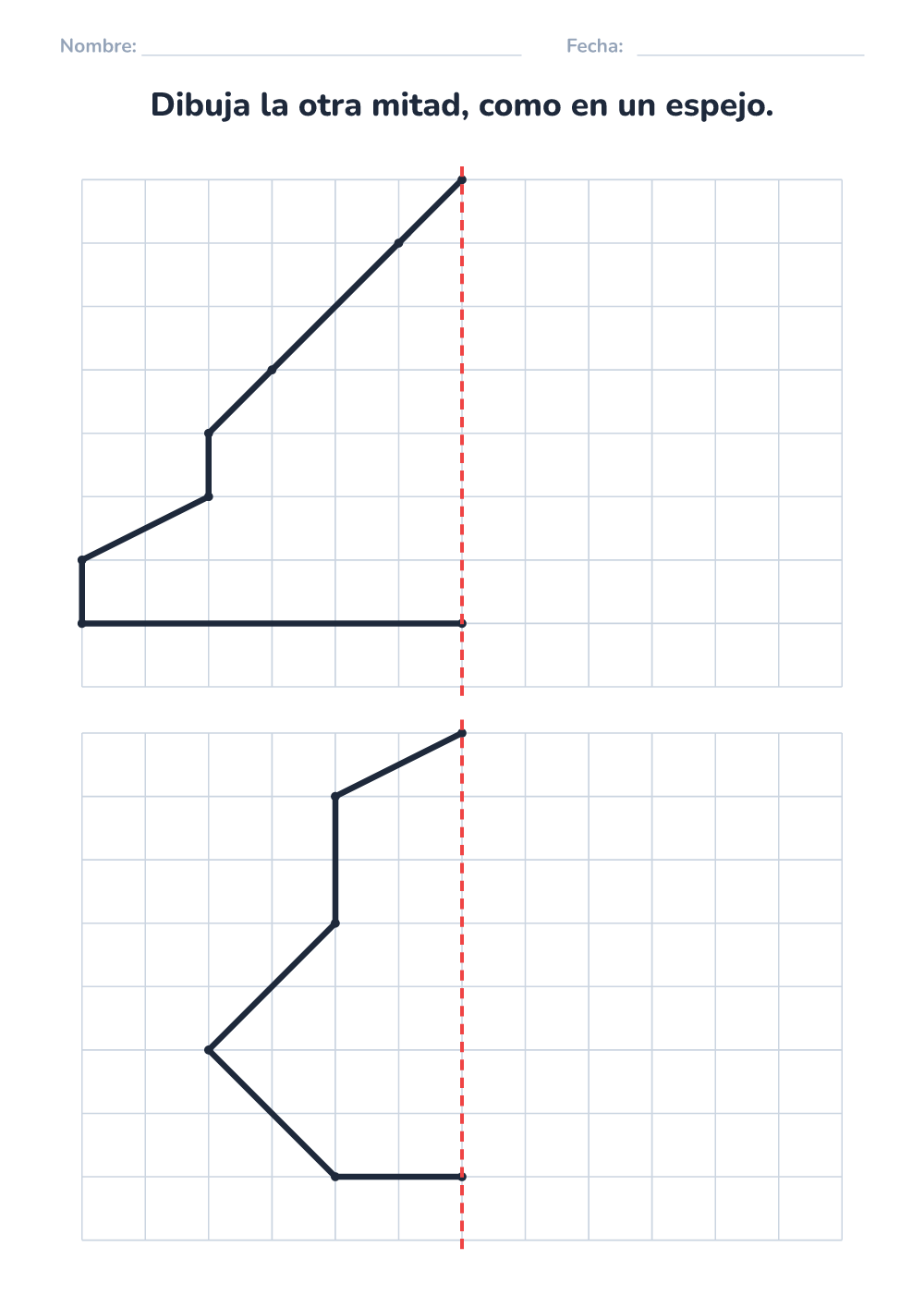 Dibujo simétrico (difícil, para imprimir)