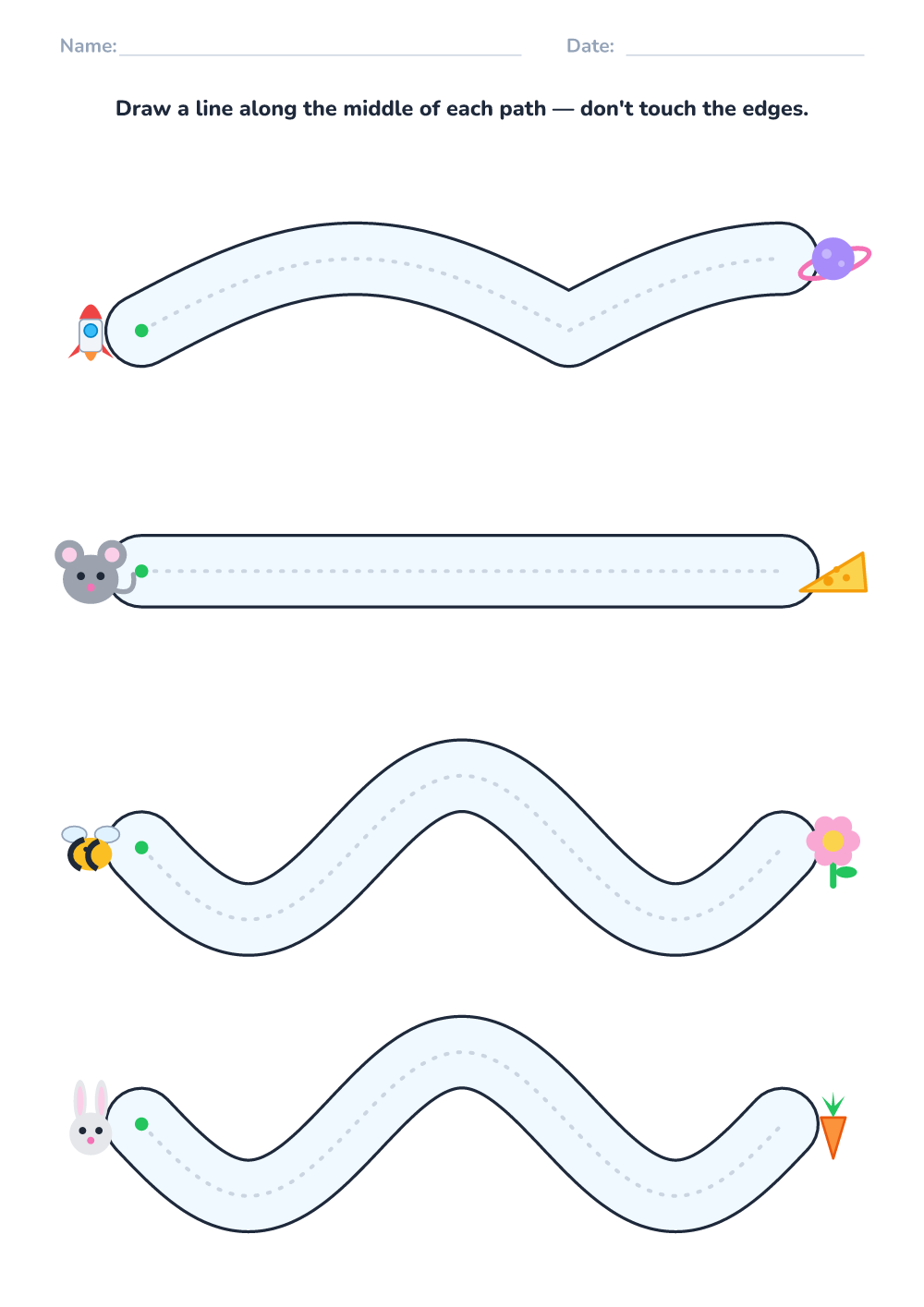 Pencil control worksheet