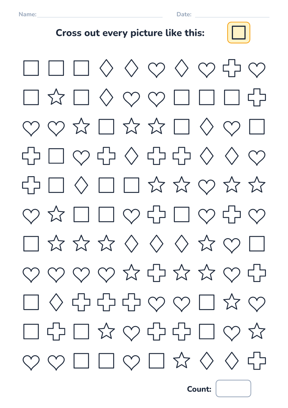 Find and cross out (medium, printable)