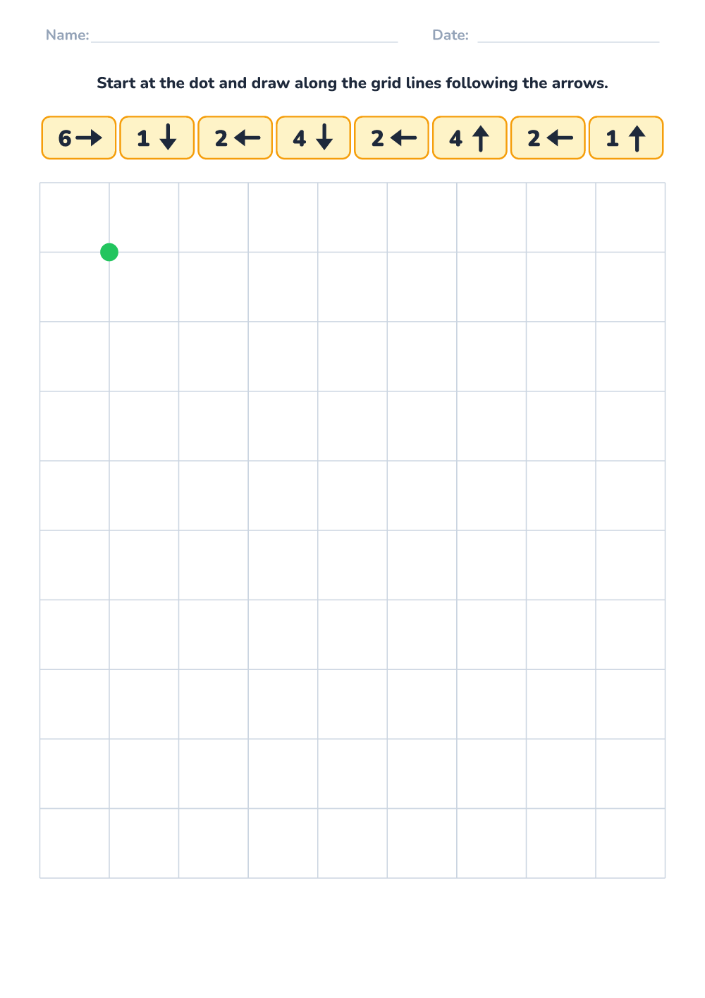 Grid drawing by arrows