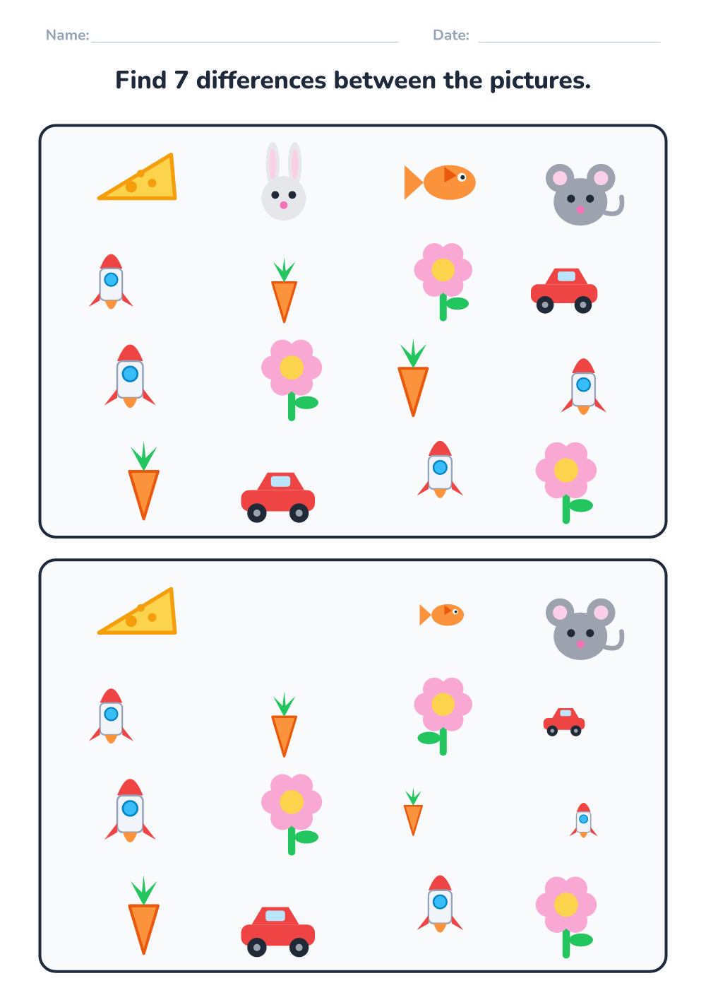 Spot the difference (hard, printable)