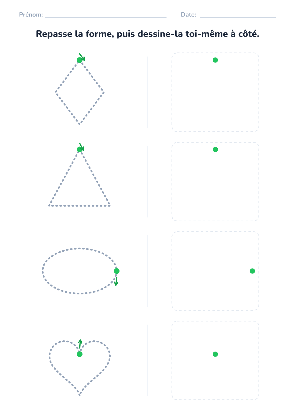 Tracer les formes (moyen, à imprimer)