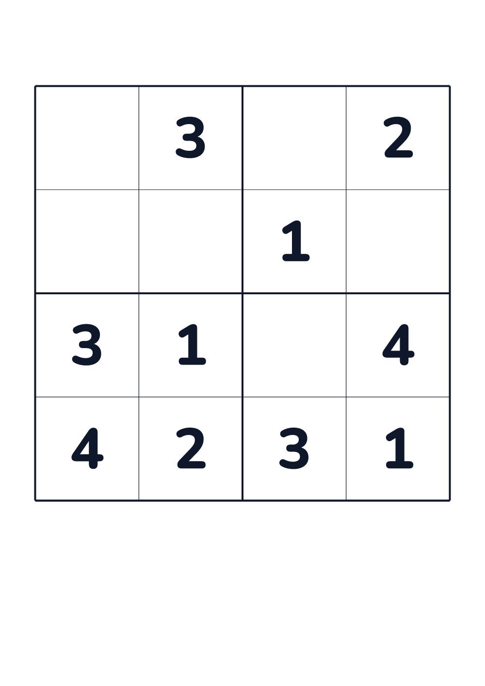 Sudoku dla dzieci — bardzo łatwy #319