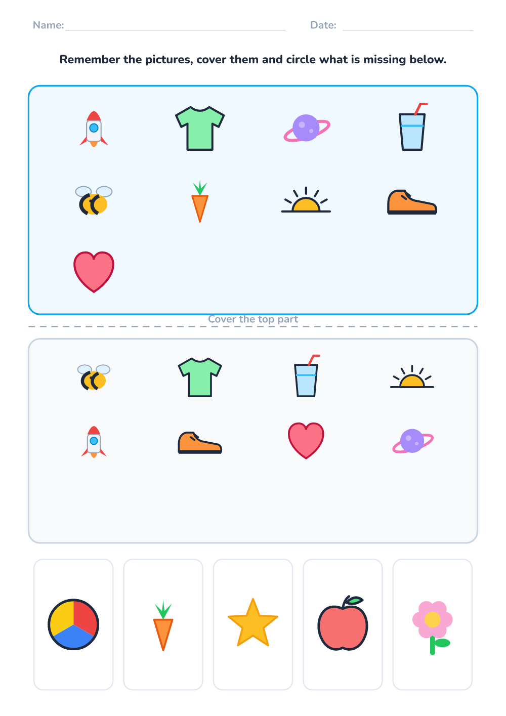 What is missing? (hard, printable)