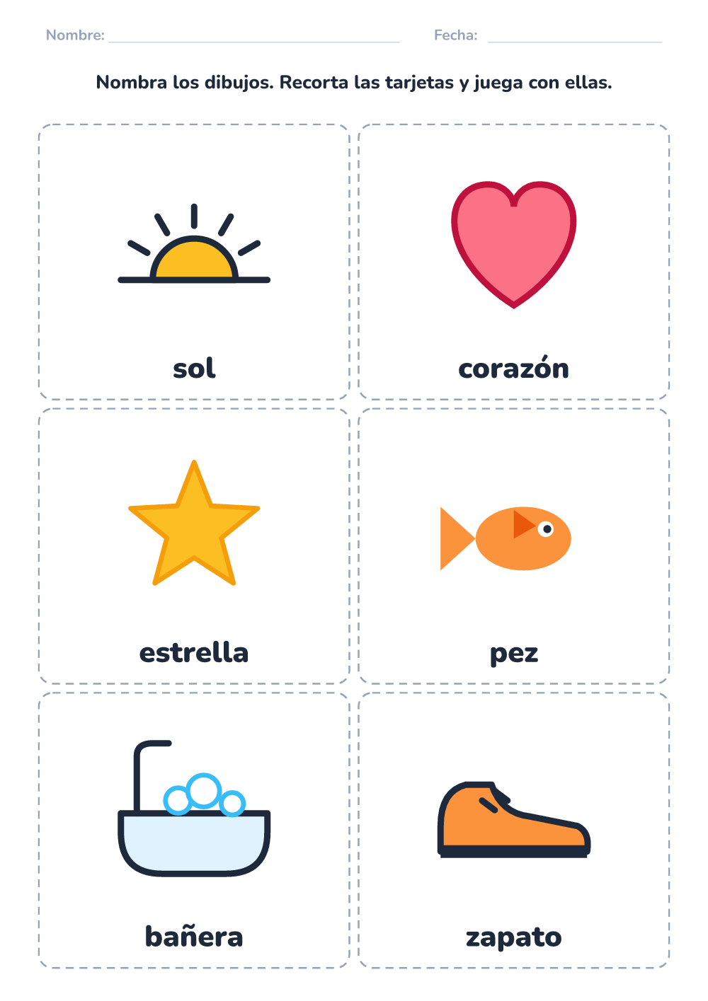 Tarjetas para nombrar