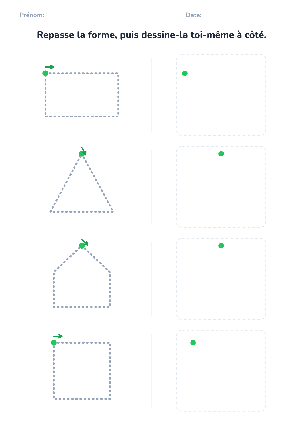Tracer les formes (moyen, à imprimer)