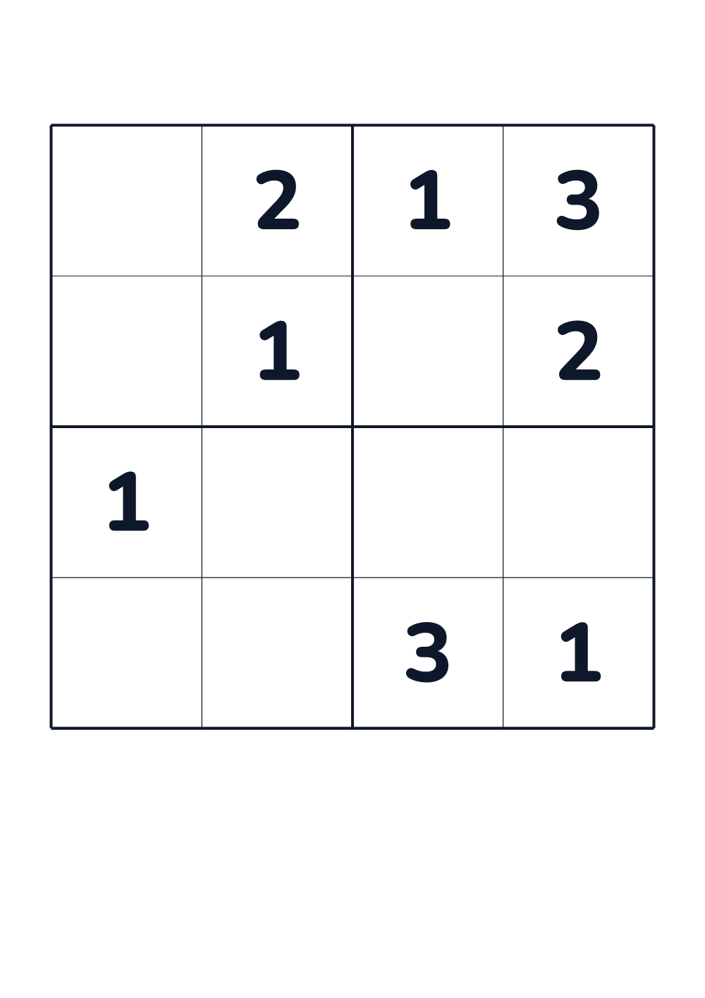 Sudoku dla dzieci — łatwy #450