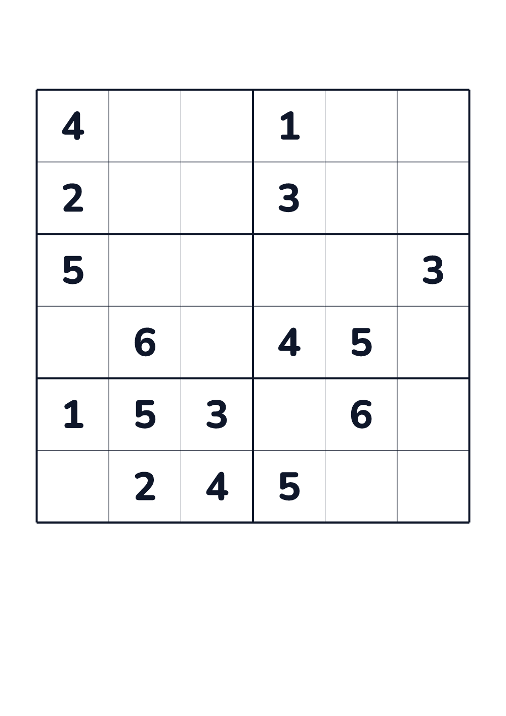 Sudoku für Kinder — schwer #608