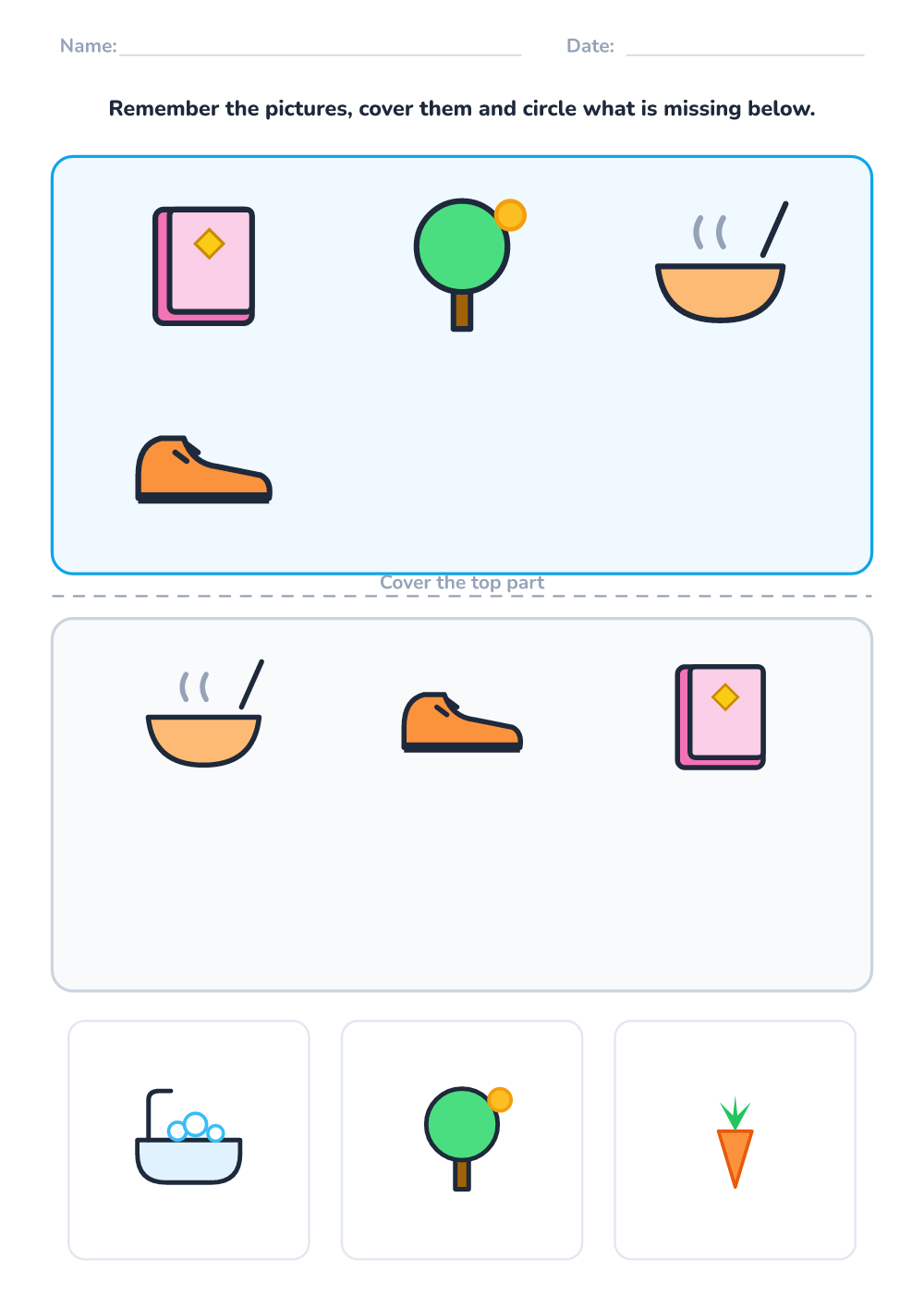 What is missing? (easy, printable)