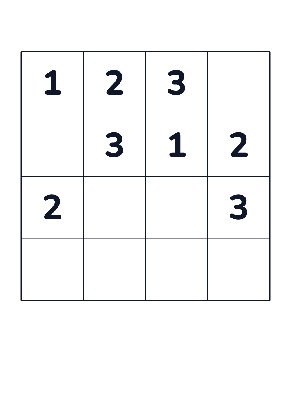 Sudoku pour enfants — facile #301