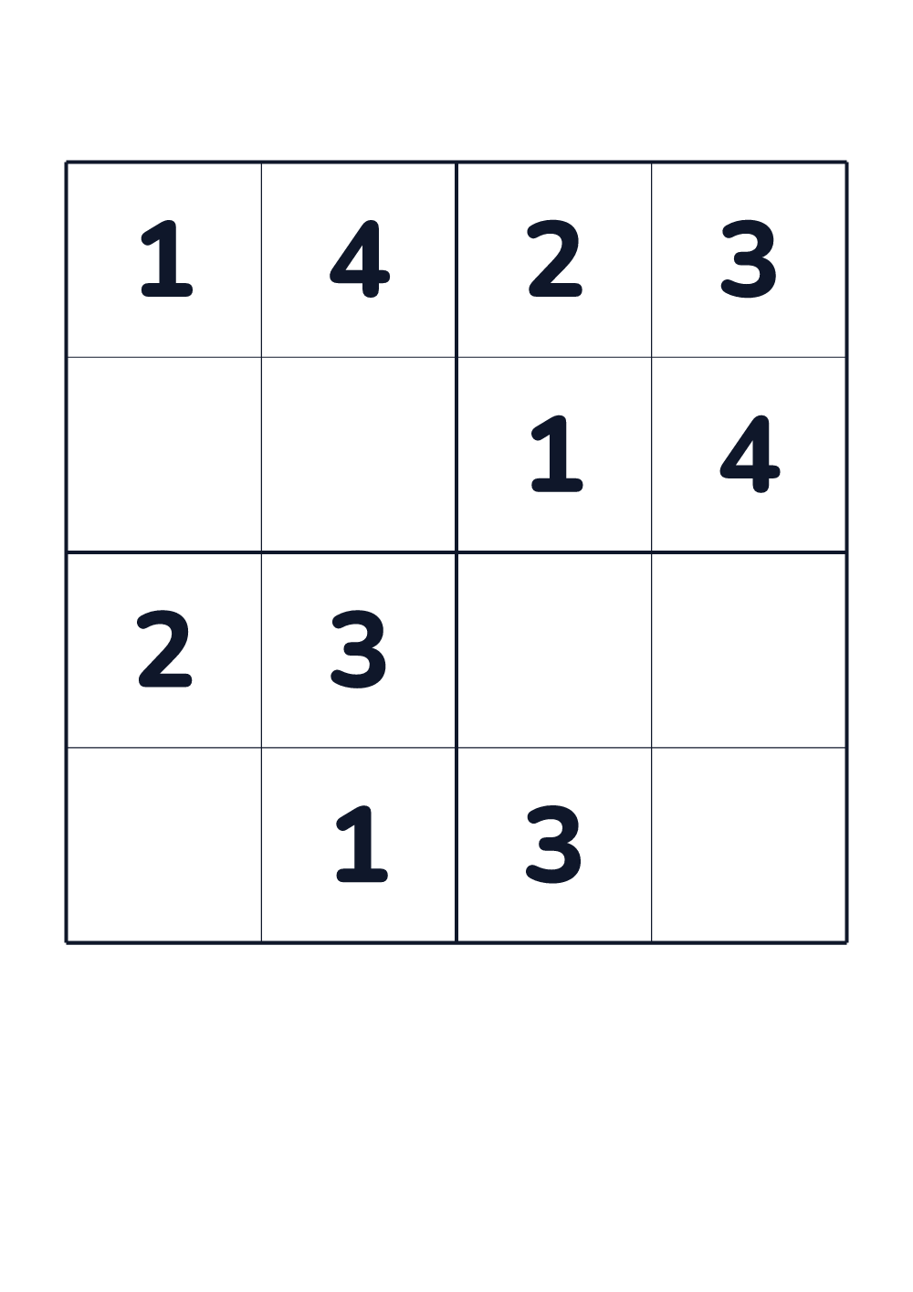 Sudoku for kids — very easy #549