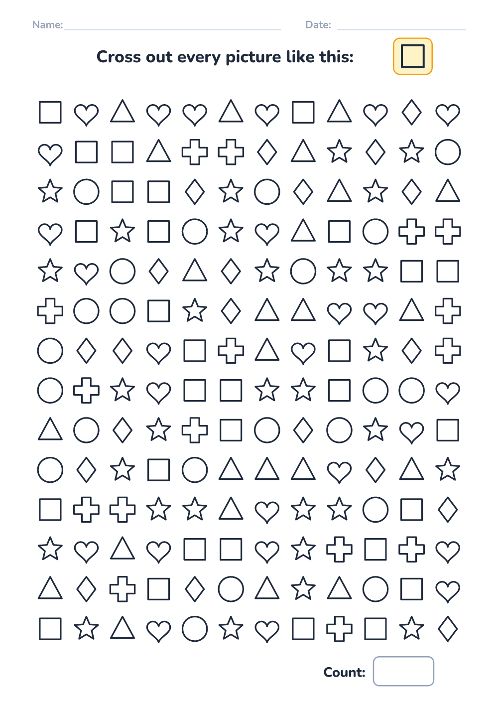 Find and cross out (hard, printable)