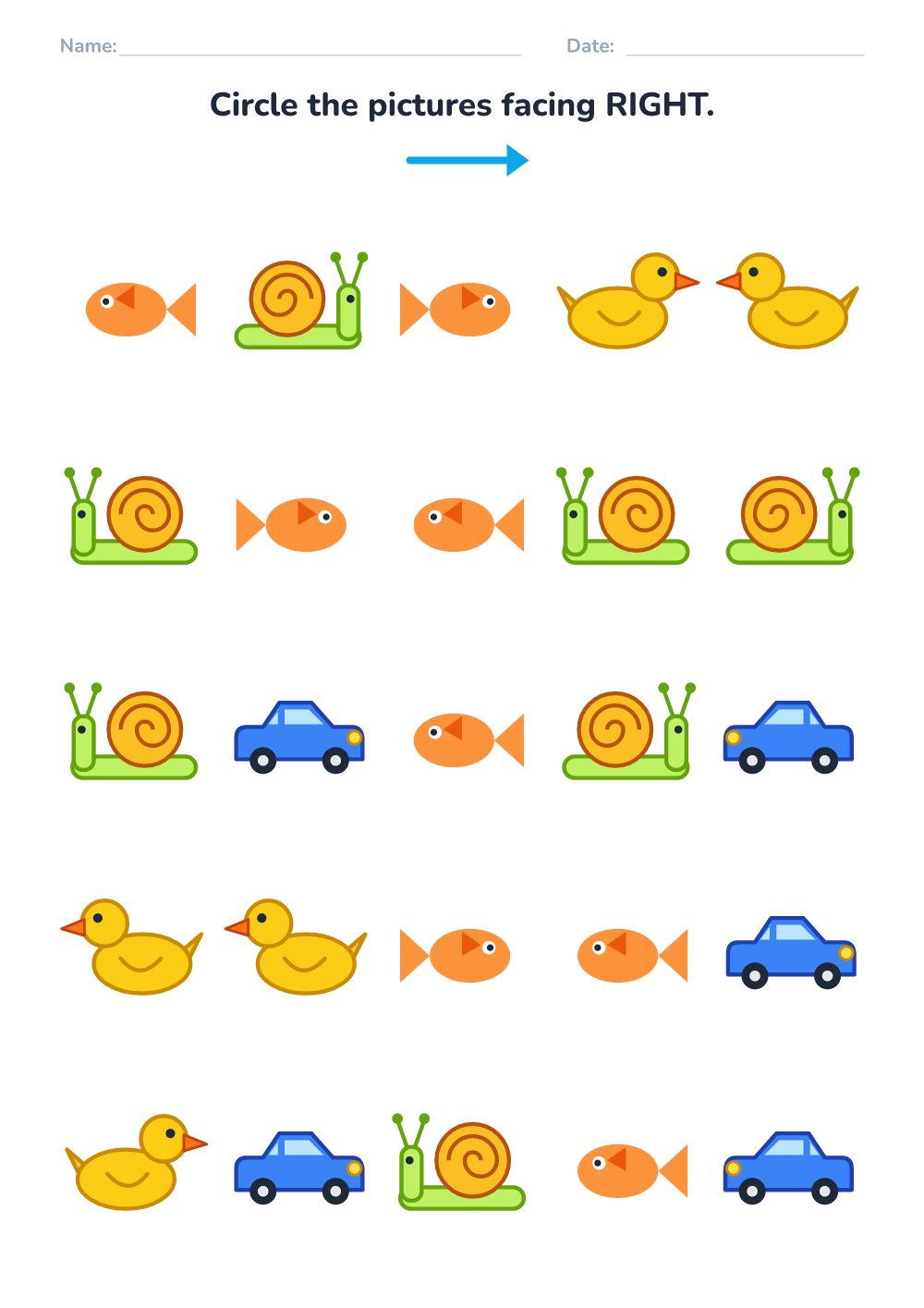 Left or right? (medium, printable)