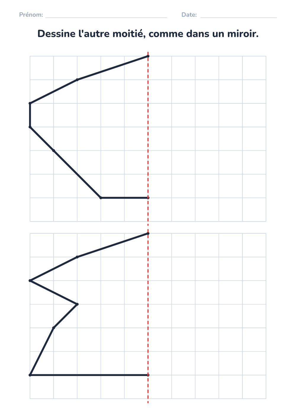 Dessin symétrique (moyen, à imprimer)