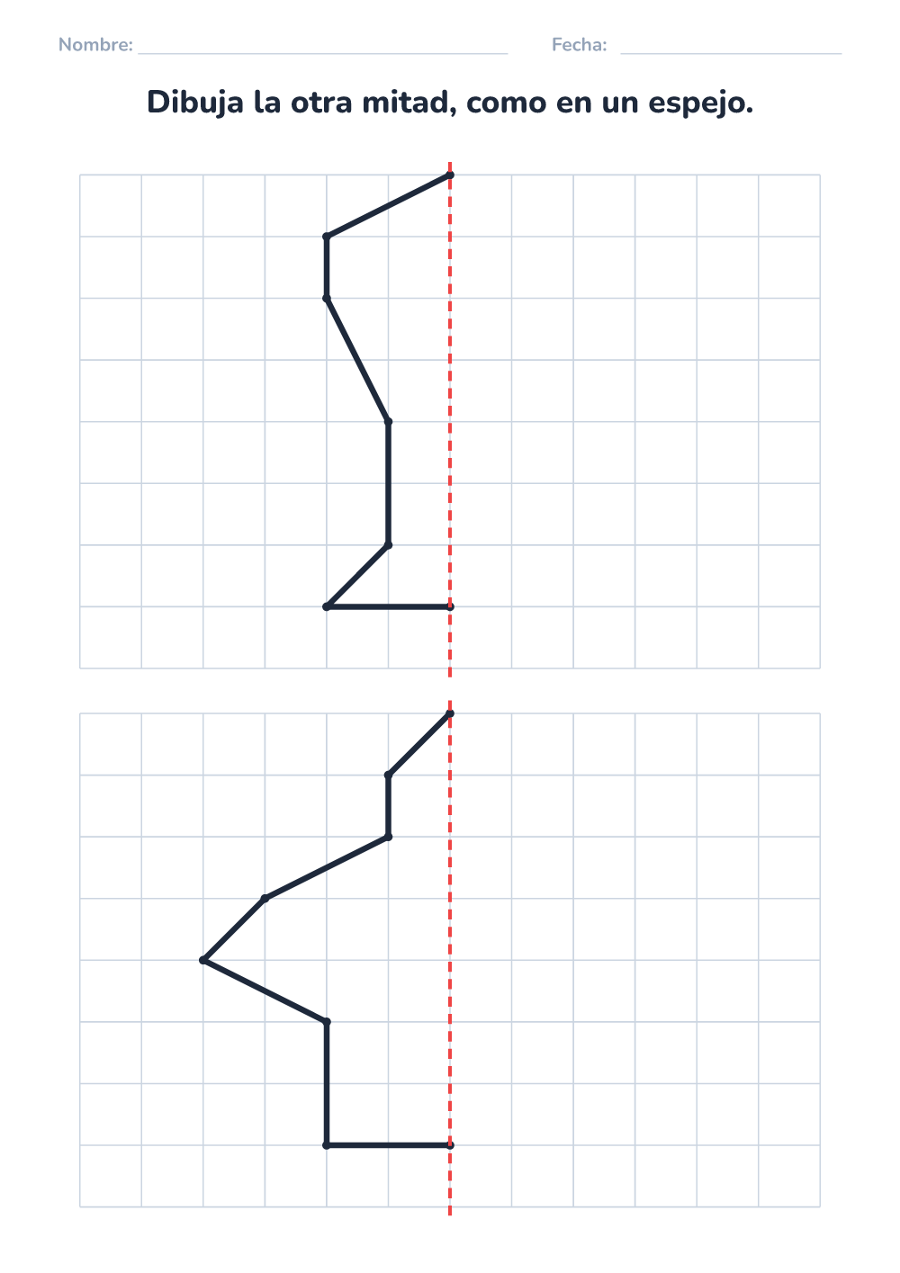 Dibujo simétrico (difícil, para imprimir)