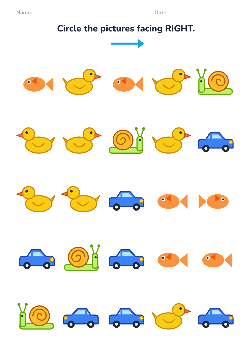 Left or right? (medium, printable)